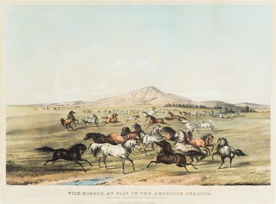 Appraisal: Sale Lot CURRIER IVES Wild Horses at Play on the