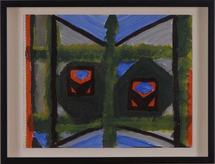 Appraisal: BETTY PARSONS - PAPILLON Gouache and acrylic on paper signed