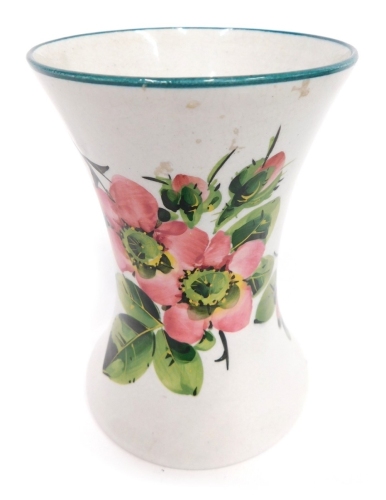 Appraisal: A late thC Wemyss pottery cabbage rose vase of inverted