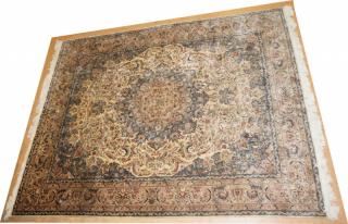 Appraisal: ' x ' Persian NAIN Tabriz Silk Carpet Rug Light