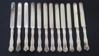 Appraisal: Antique Gorham Sterling Handled Dinner Knives Antique Gorham Sterling Handled