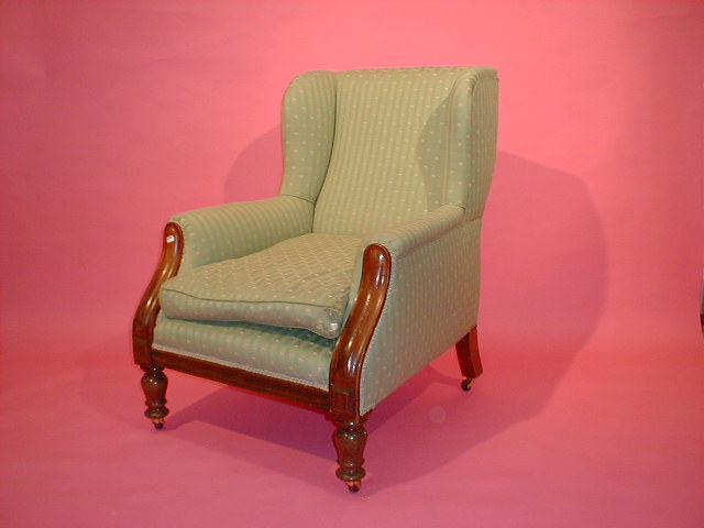 Appraisal: A Victorian wing back armchair