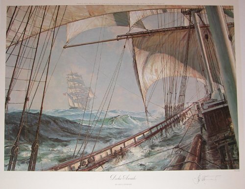 Appraisal: Decks Awash Dreadnought Gatherer Before the Wind lithographic print on