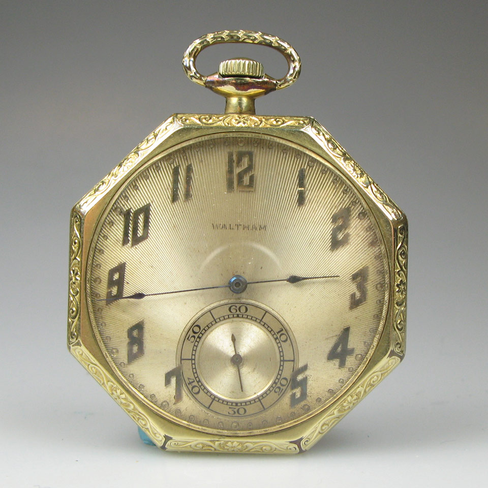 Appraisal: Waltham Openface Pocket Watch circa size jewel movement with an