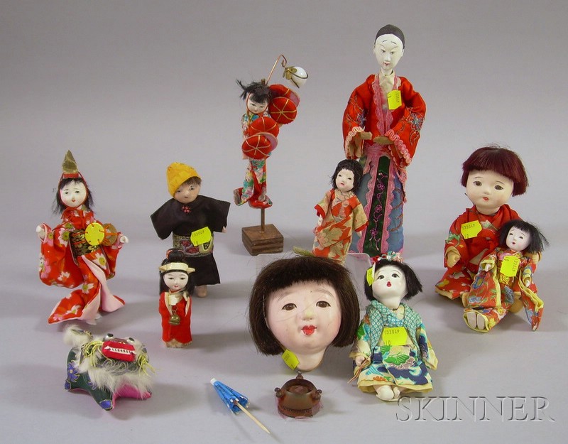 Appraisal: Group of Assorted Gofun and Chinese Dolls