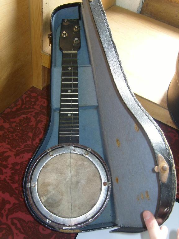 Appraisal: A small banjo and case