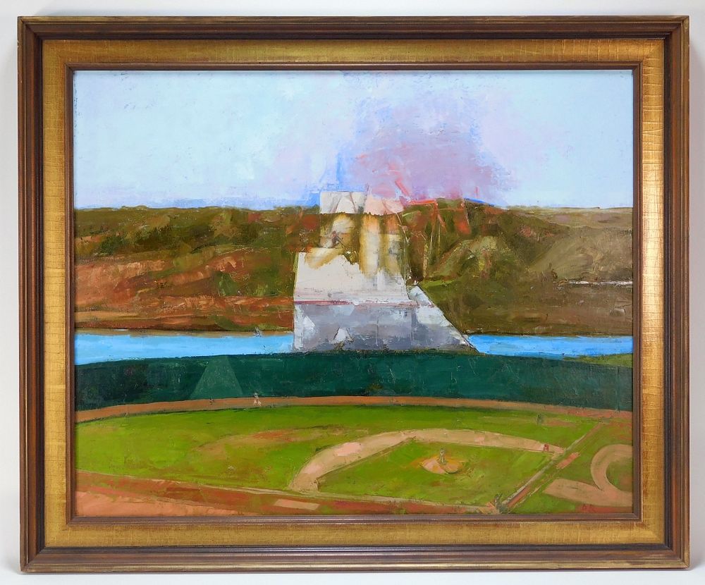 Appraisal: Dean Richardson Expressionist Baseball Painting New Jersey Rhode Island b