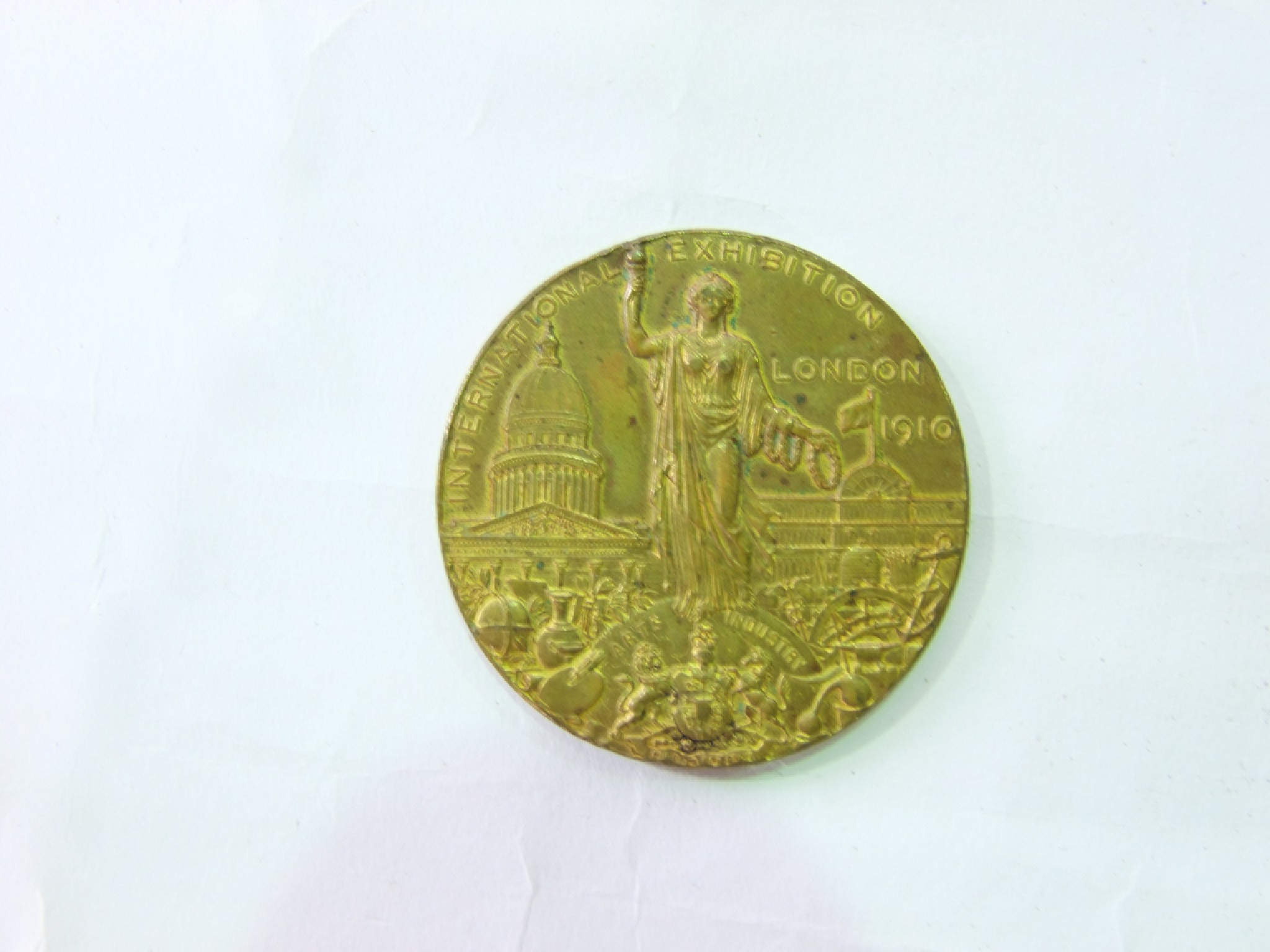 Appraisal: A bronze coloured medal commemorating International Exhibition London