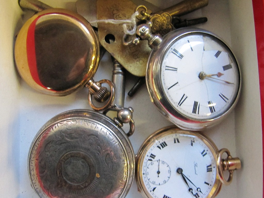 Appraisal: Lot comprising four assorted pocket watches including a pair cased