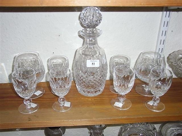 Appraisal: A WATERFORD CRYSTAL DECANTER and stopper with cut decoration matching