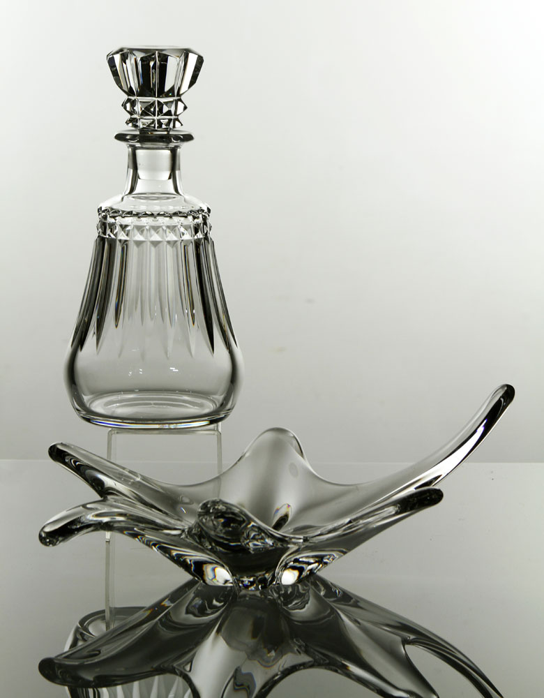 Appraisal: - Baccarat Center Bowl and Decanter Baccarat center bowl and