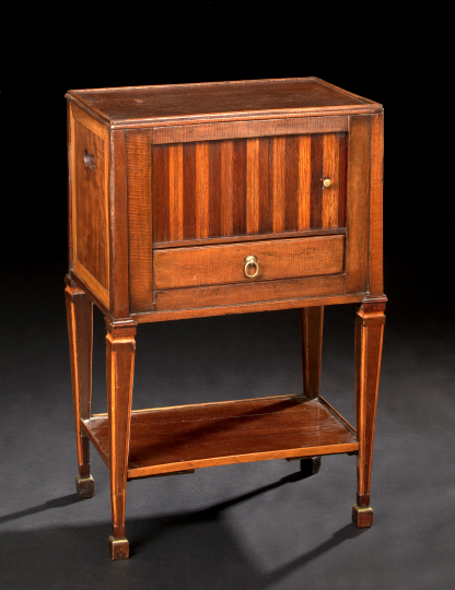 Appraisal: Italian Provincial Walnut and Mixed Woods Cabinet first quarter th