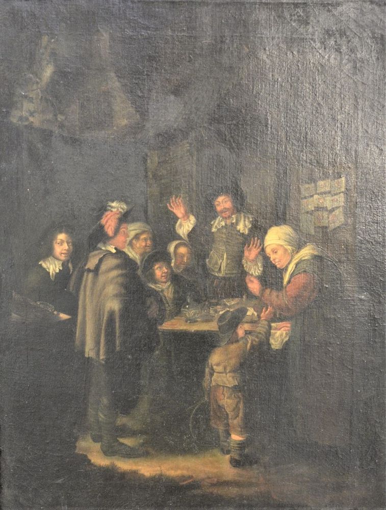 Appraisal: Dutch School early th century Tavern Scene oil on glue