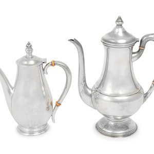 Appraisal: Two American Silver Teapots International Silver Co Meriden CT and