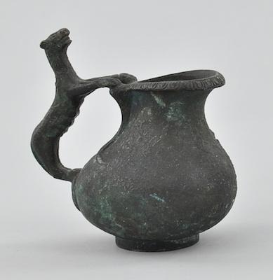 Appraisal: Bronze Ewer from Antiquity A bronze ewer or small pitcher