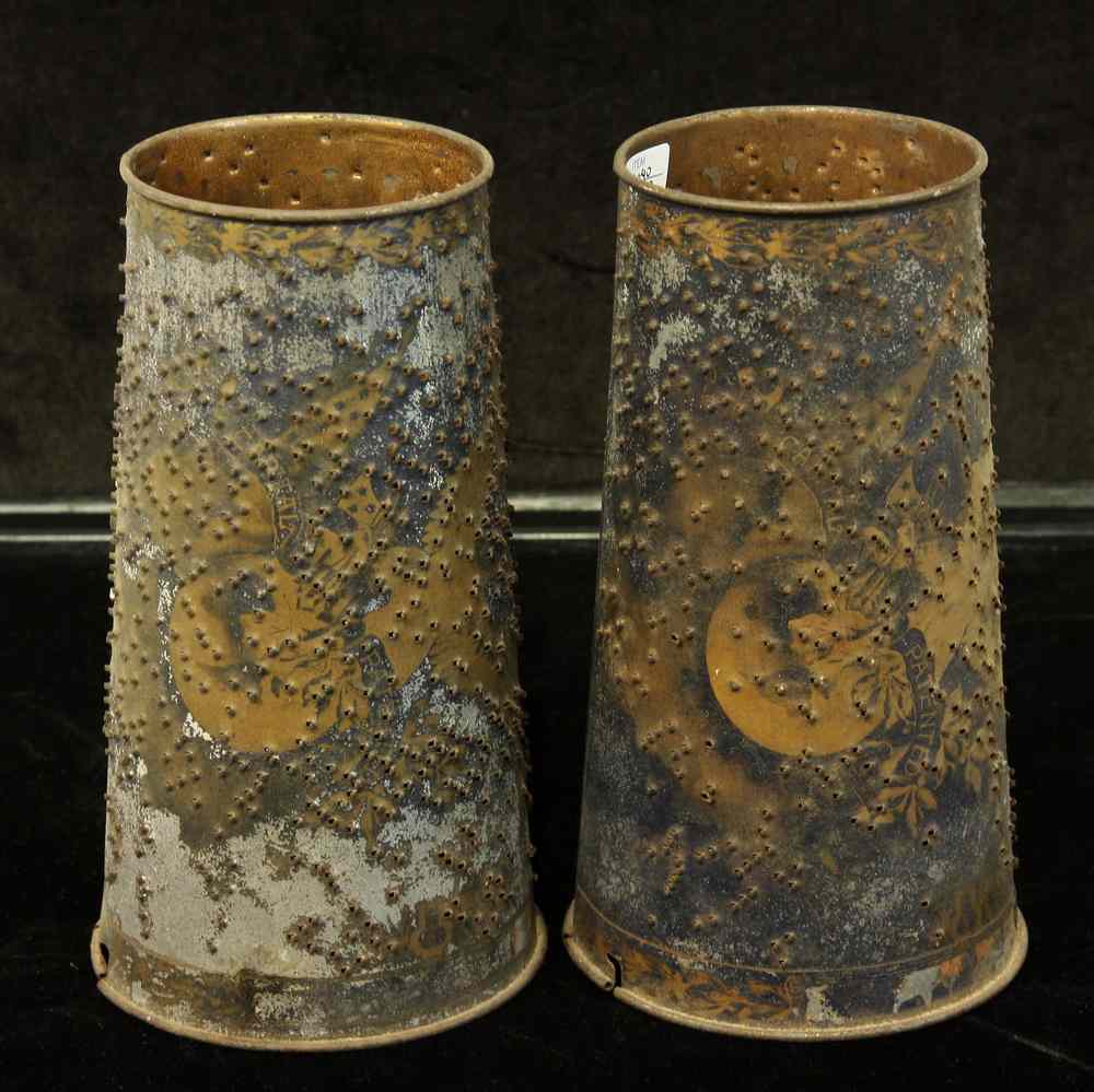 Appraisal: MUSIC BOX TIN CONES - Scarce Tin Cone 'Discs' for