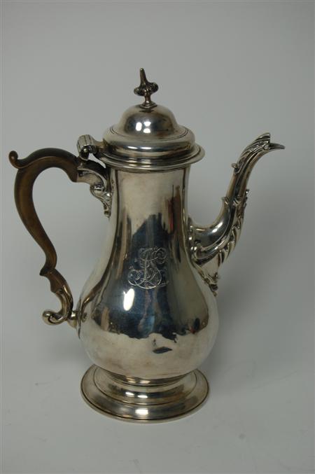 Appraisal: A George III coffee pot by I M London of