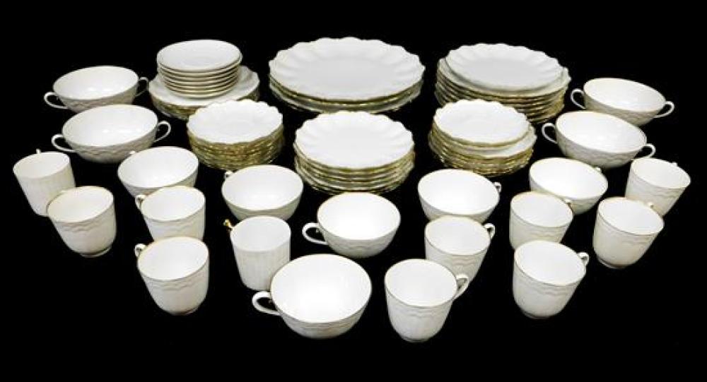 Appraisal: CHINA Limoges dinnerware pieces A Giraud Brousseau shell pattern with