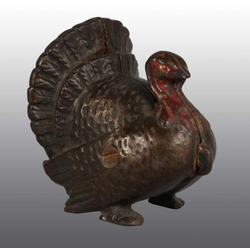 Appraisal: Cast Iron Small Turkey Still Bank Description Manufactured by A