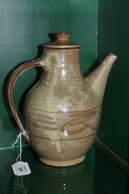 Appraisal: A DAVID LEACH STONEWARE COFFEE POT and cover band of