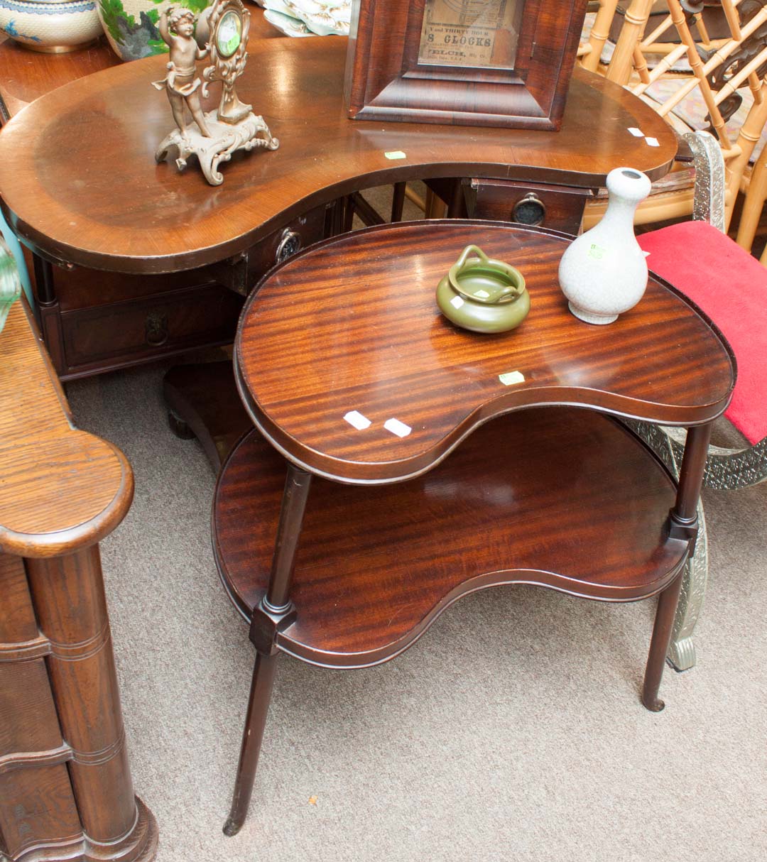 Appraisal: Two kidney-shaped tables