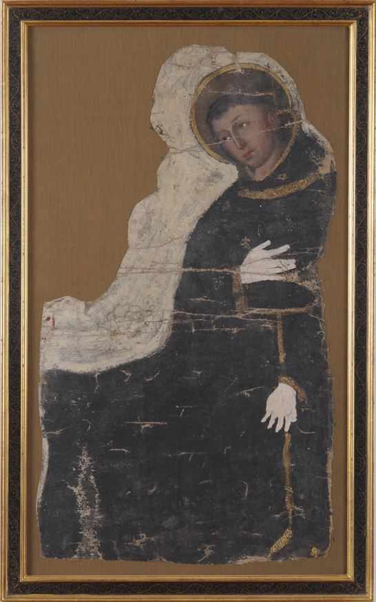 Appraisal: ITALIAN SCHOOL PORTRAIT OF A SAINT Fragment of an oil