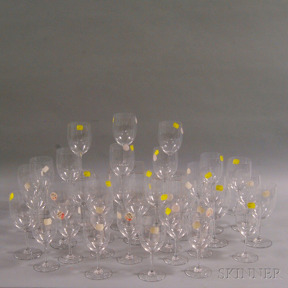 Appraisal: Thirty-five Pieces of Baccarat Stemware twenty-four red wineglasses and eleven