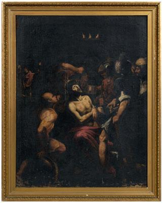 Appraisal: th century Old Master painting the mocking of Christ unsigned