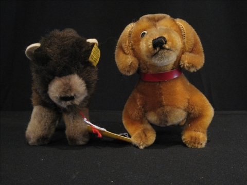 Appraisal: TWO STEIFF ANIMALS BUFFALO AND DACHSUND