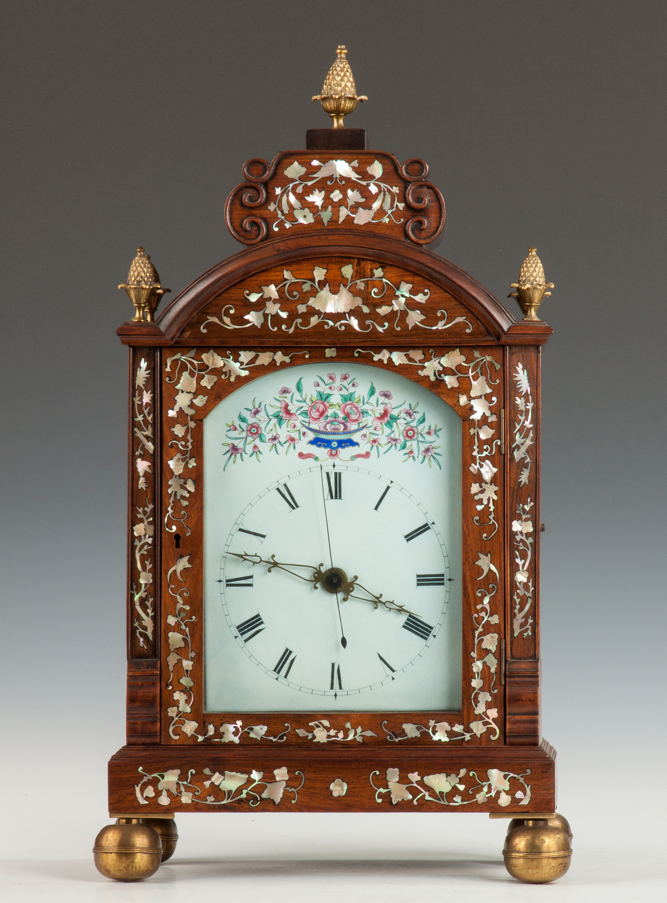 Appraisal: A Fine Rare Chinese Bracket Clock Early th cent Rosewood