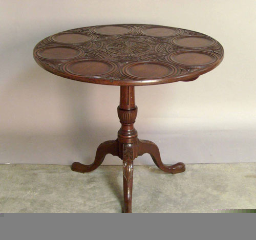 Appraisal: George II style mahogany tea table h x w