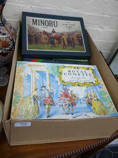 Appraisal: AN OLD MINORU RACING BOARD GAME together with further games