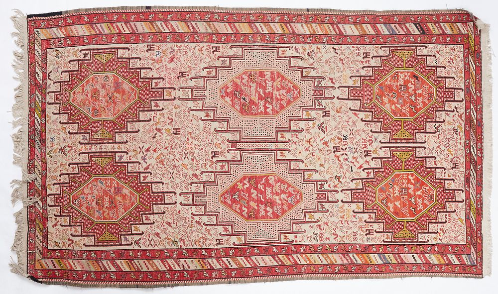 Appraisal: Caucasian Kilim Rug Textile Caucasian Kilim rug or carpet with