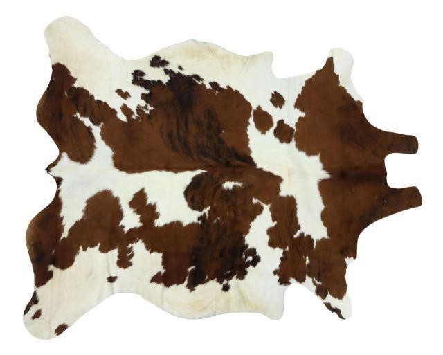 Appraisal: Large cow hide white brown and black brindle with HS