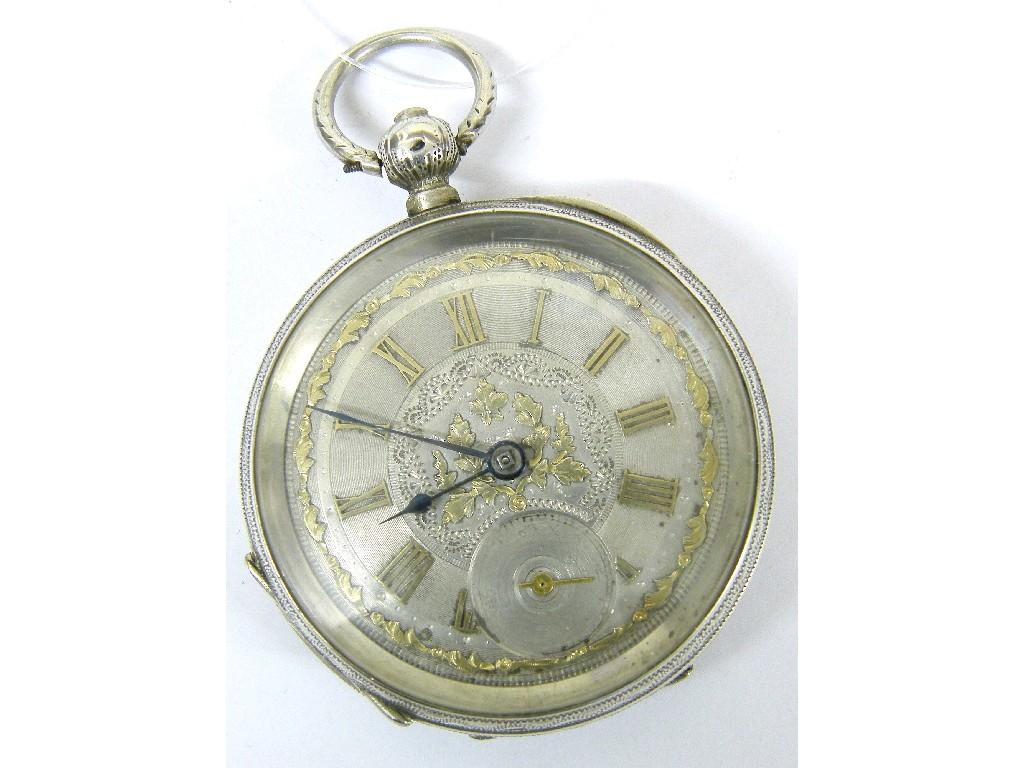 Appraisal: Silver fusee lever pocket watch hallmarked London the movement signed