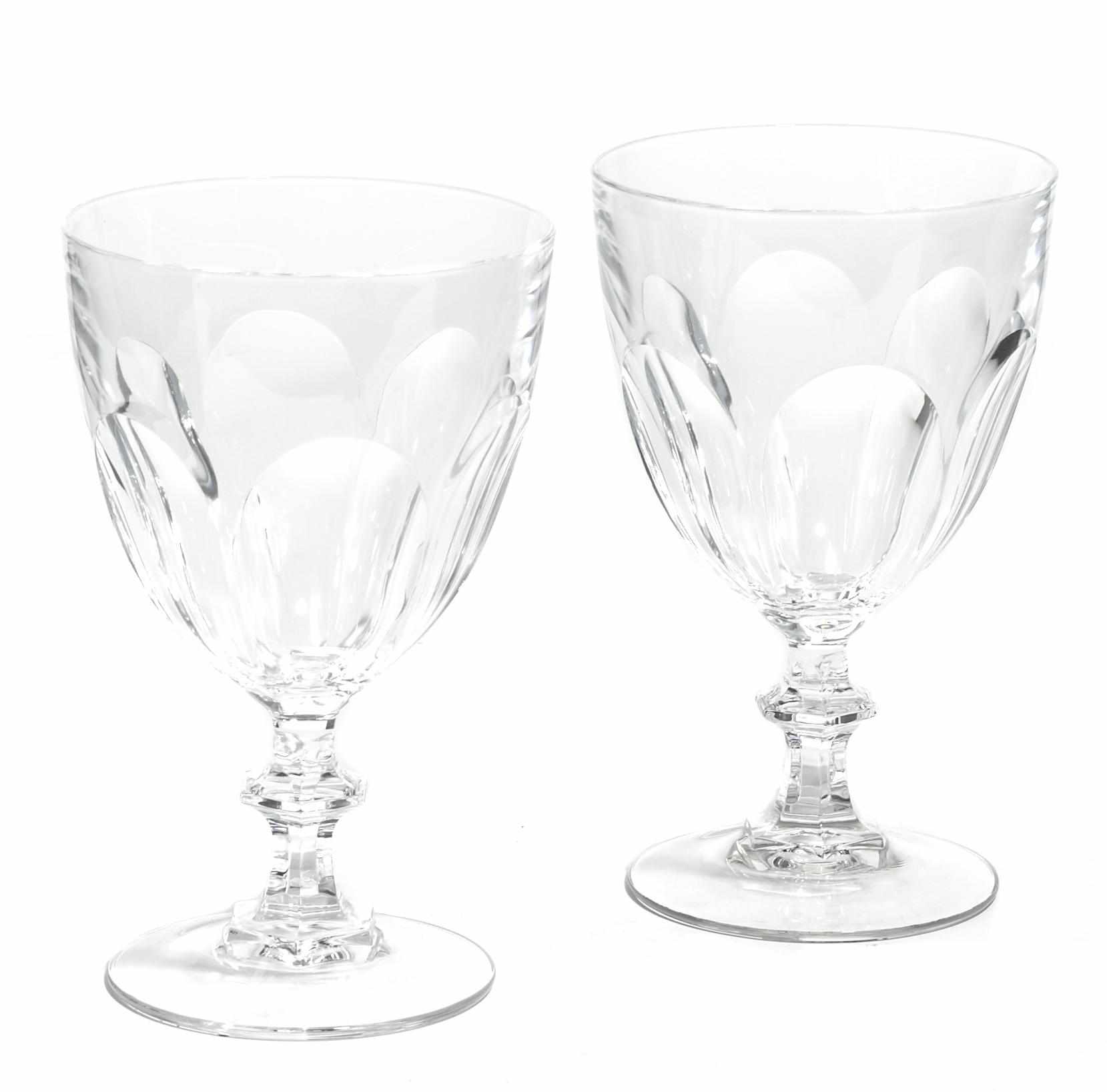 Appraisal: A set of twenty two clear glass goblets height of