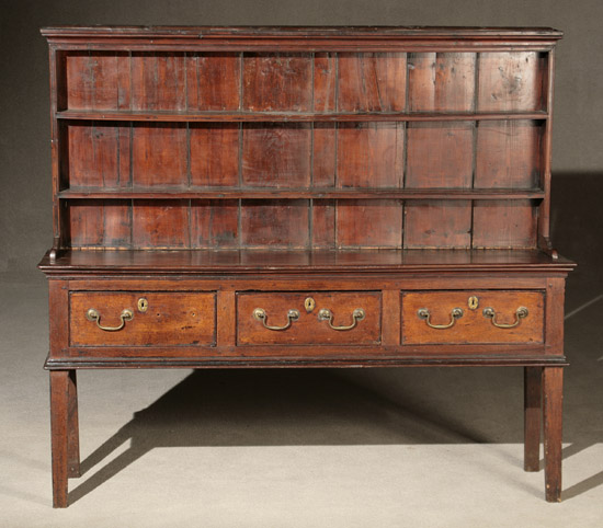 Appraisal: George III Oak Welsh Dresser Last Quarter th Century In