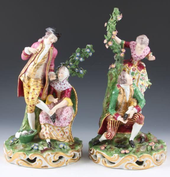 Appraisal: Pair of Samson Derby Porcelain Figurals French ca late th