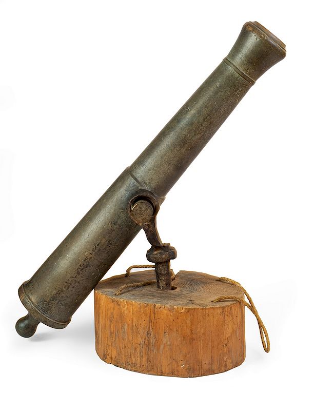 Appraisal: TROPHY FROM THE CAPTURE OF USS PRESIDENT A BRONZE -POUNDER