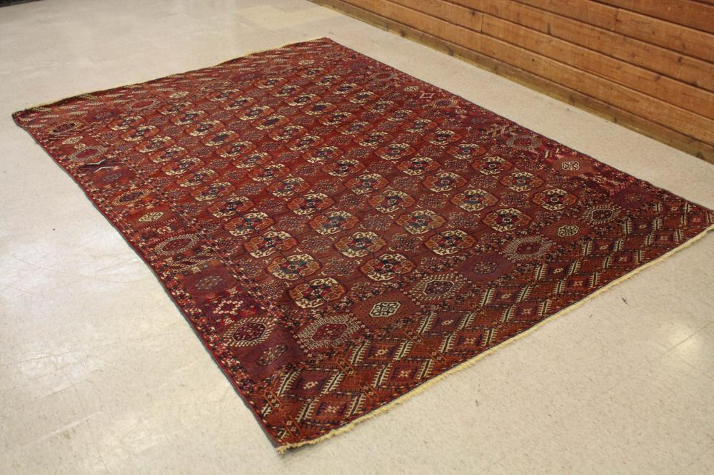 Appraisal: ANTIQUE TEKE TURKMEN TRIBAL CARPET ' X '