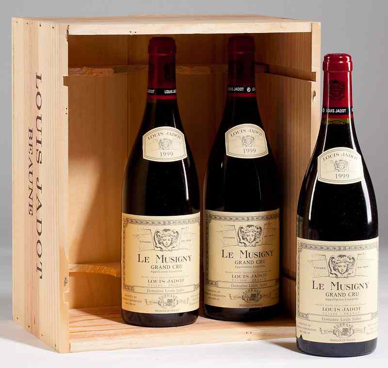 Appraisal: MusignyLouis Jadot bottlespartial owcRemoved from Mr Knott's large temperature-controlled subterranean