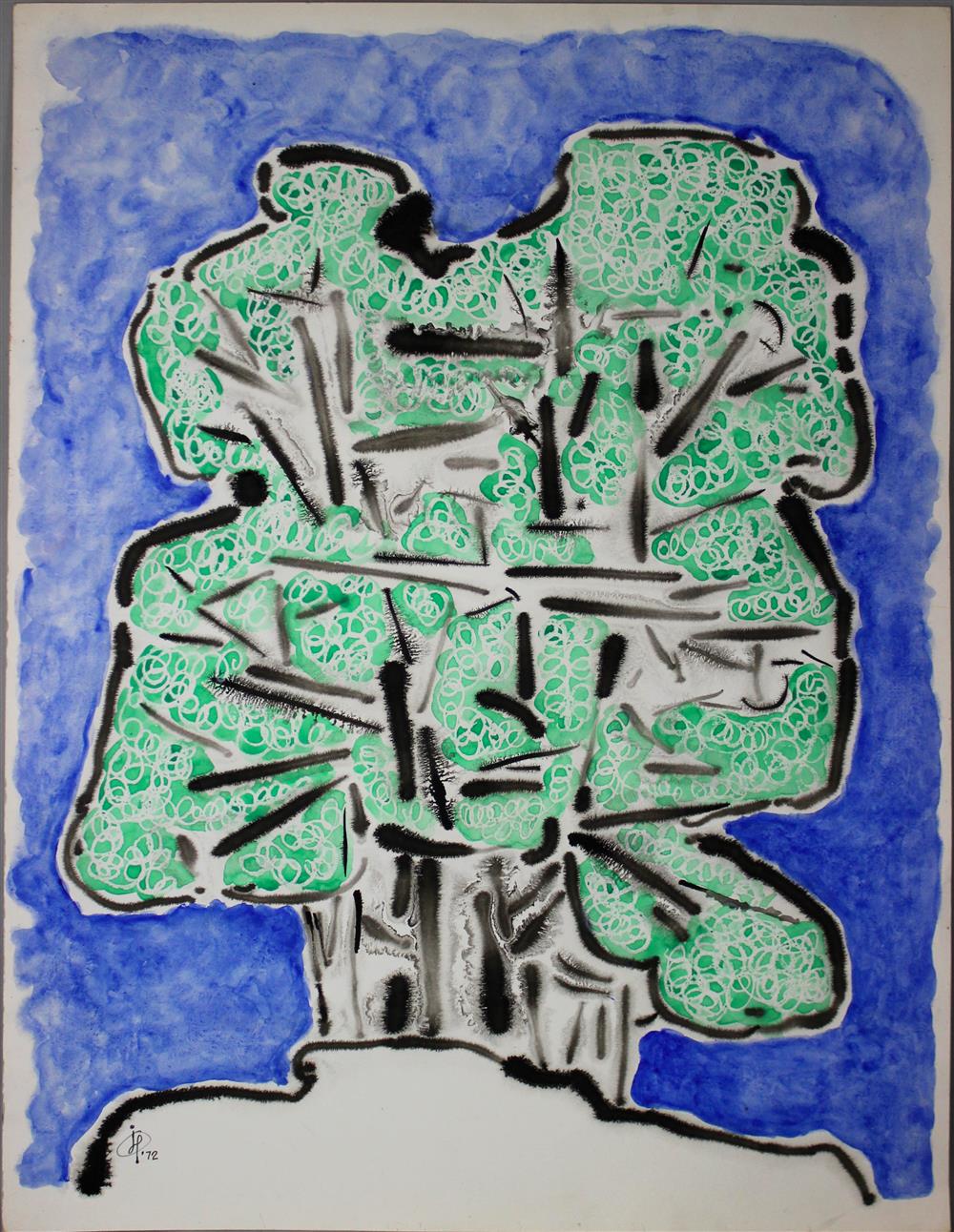 Appraisal: IRVING B HAYNES AMERICAN - UNTITLED Colored ink on paper