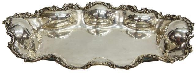 Appraisal: Heavy Sanborns sterling silver dish Mexico undulating walls having scrolled