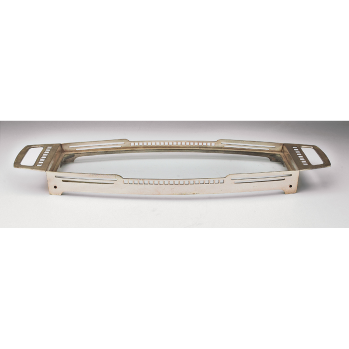 Appraisal: Argentor-Werke Rust and Hetzel tray Vienna two handled silver-plated form