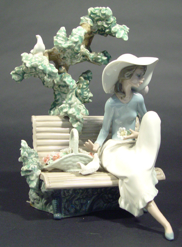 Appraisal: Lladro porcelain figure group 'Sunday in the Park' printed factory