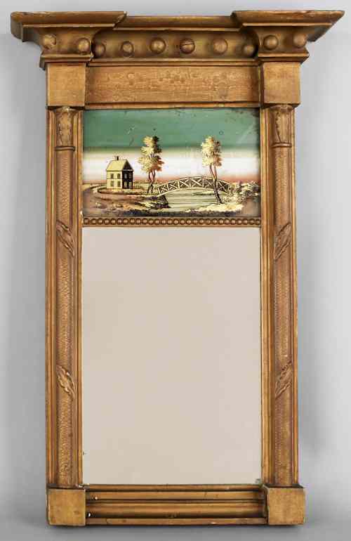 Appraisal: Federal giltwood mirror ca x Provenance The Estate of Virginia