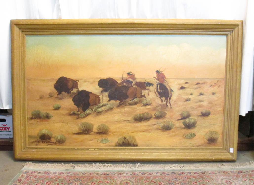 Appraisal: G F GILMORE OIL ON CANVAS American th century Buffalo