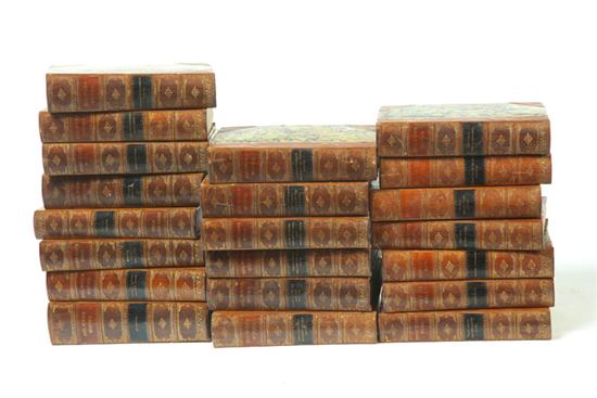 Appraisal: TWENTY-ONE LEATHERBOUND VOLUMES Includes Bulwer's Works Albany James Lyon no