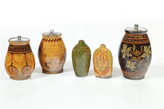 Appraisal: GROUP OF MODERN REDWARE Ohio late th-early st century Canisters