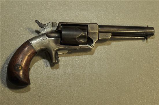 Appraisal: BACON REVOLVER Pocket model caliber '' round barrel walnut birds